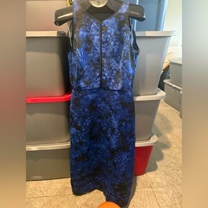 Elegant Blue Floral Dress mp61